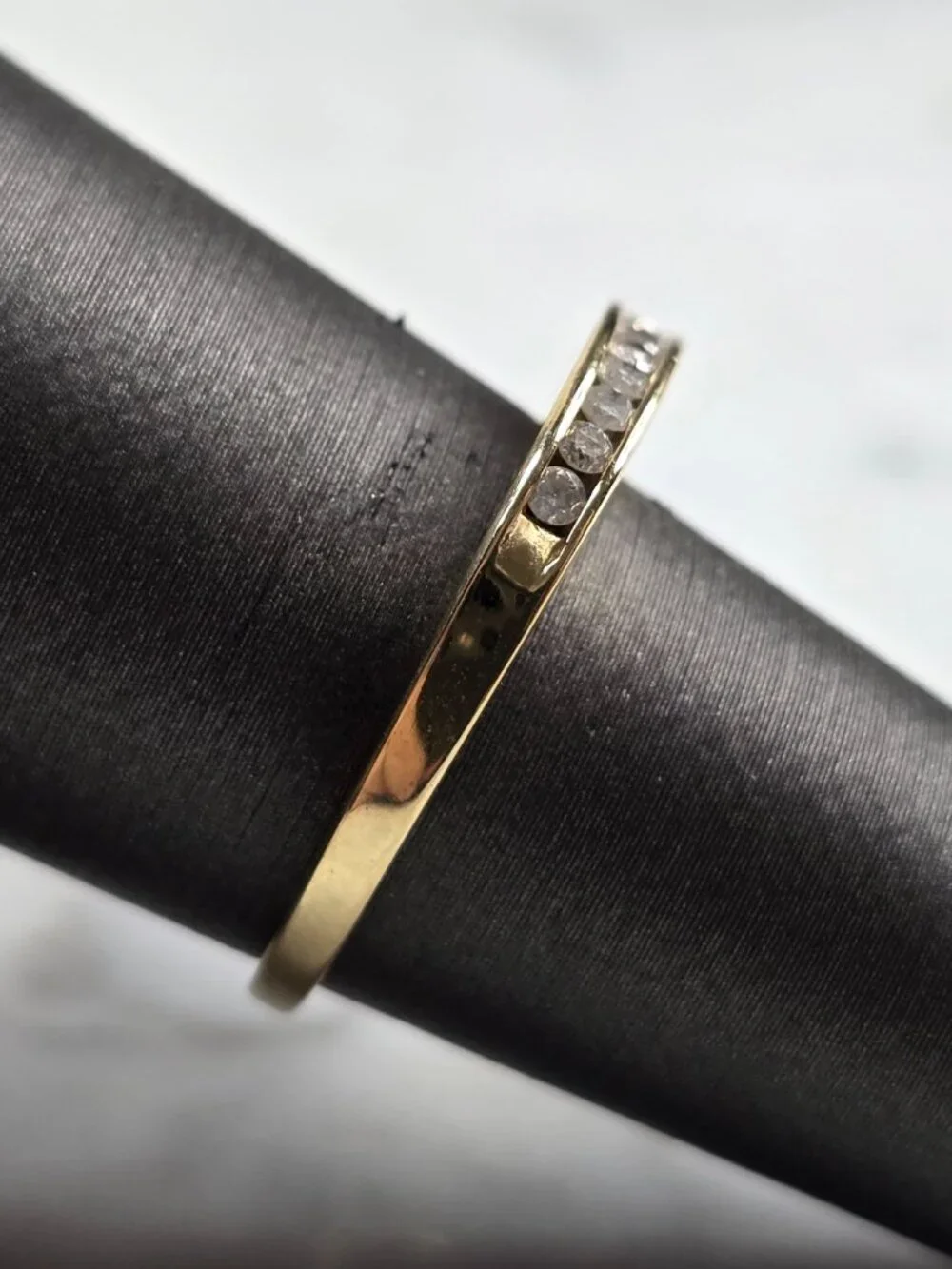Womens Vintage Estate 10K Yellow Gold Diamond LOVE YOU Ring 2.2g #E5745